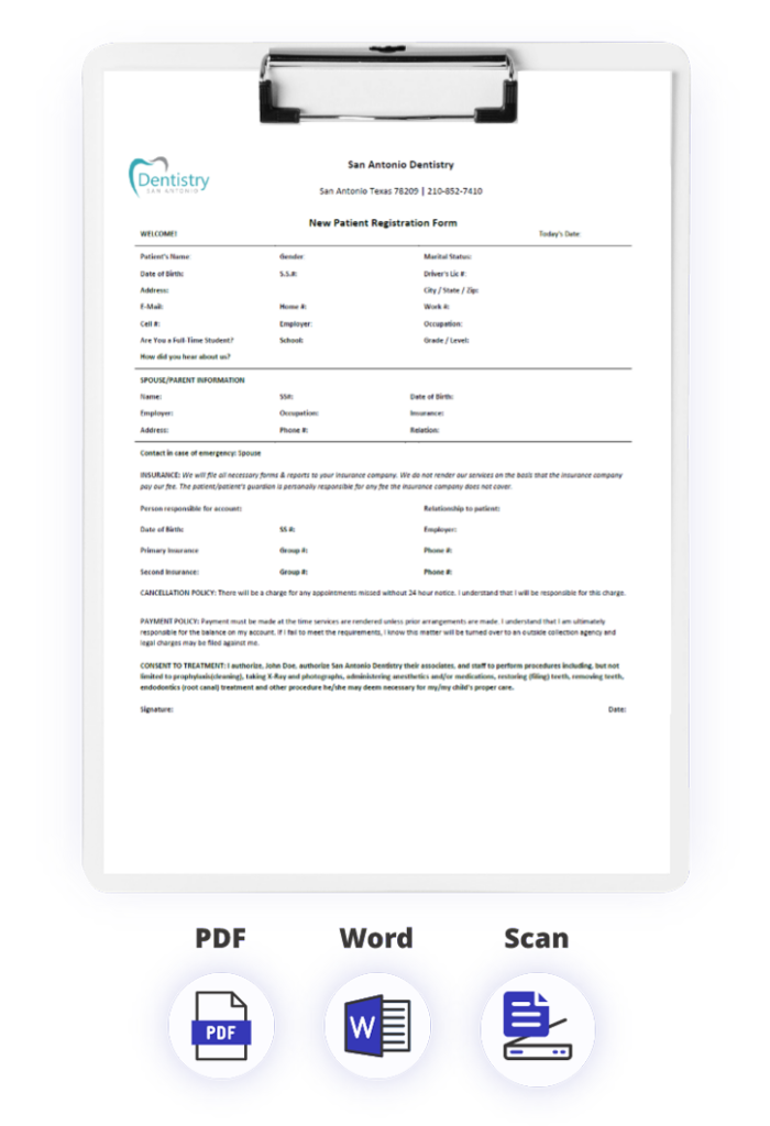 Options to create online hipaa form from pdf