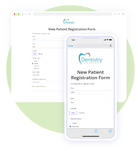 Patient Form On Desktop And Mobile