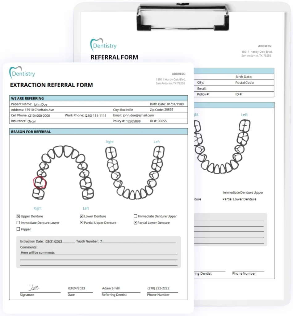 An illustration of the preservation of the original paper form layout in the HIPAA-Compliant printable intake form