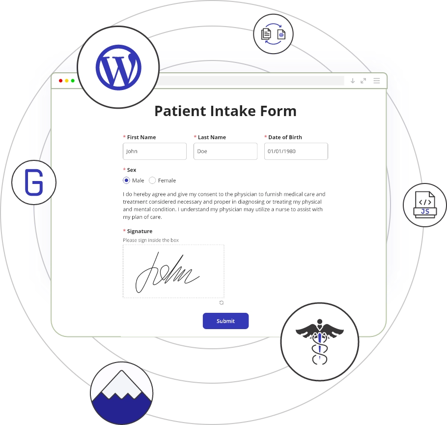 HIPAA-Compliant Form with Key Features for WordPress
