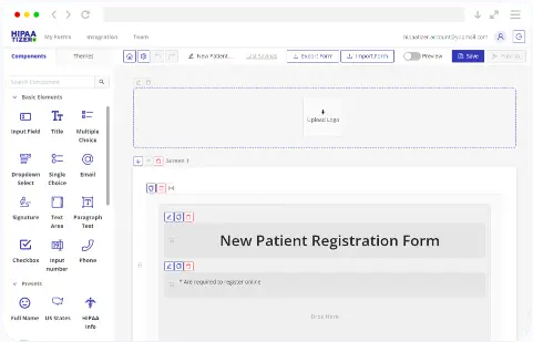 HIPAA Compliant form builder and plugin to create and convert patient's forms