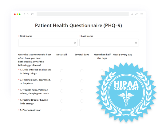 hipaa Compliant Phq 9 Form
