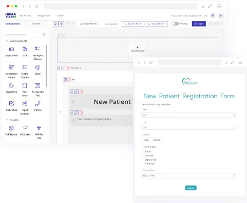 Easy to use hipaa compliant form builder and converter