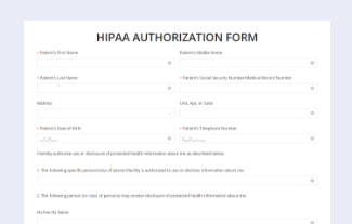 HIPAA Authorization Form