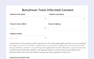 Botulinum Toxin Informed Consent