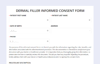 Dermal Filler Informed Consent Form