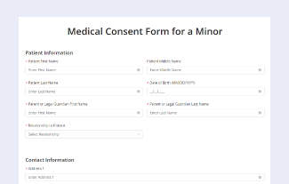 Medical Consent Form for a Minor