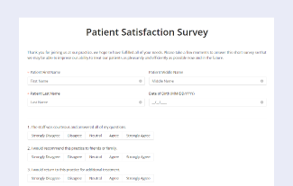 Patient Satisfaction Survey