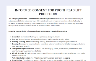 Informed Consent for PDO Thread Lift Procedure