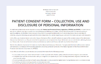 PIPEDA Consent form