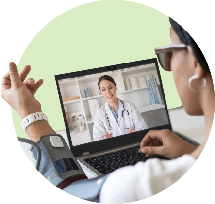 patient on a call with doctor